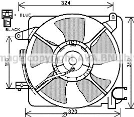 AVA QUALITY COOLING Вентилятор, охлаждение двигателя DW7519